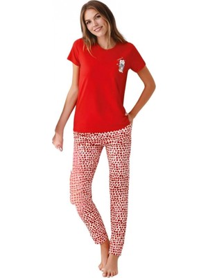 Pileli Store Anne-Kız Seti Kadın Ikili Pijama Takım AR3581-S