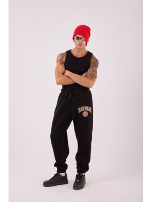 Erkek Siyah Harvard Jogger Pantolon