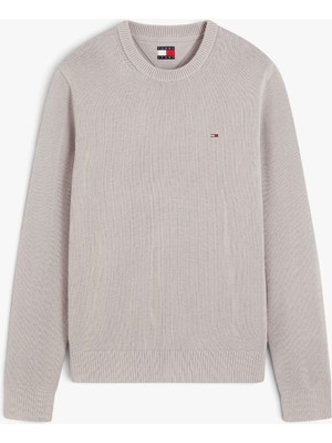 Tommy Hilfiger Tjm Slım Ess Sweater Ext Erkek Gri Kazak - DM0DM21787