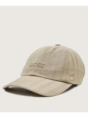 Boss Erkek Pamuklu Logo Kabartmalı Bej Şapka 50566247-255