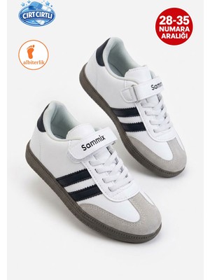 Albishoes Unisex Kız Erkek Çocuk Cırt Cırtlı Rahat Taban Esnek Günlük Okul Çocuk Sneaker Spor Ayakkabı