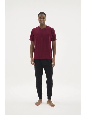 Pileli Store Kocabey KKT-26155 Erkek Midi Yaka Pijama Takımı