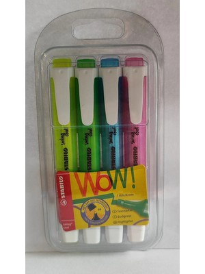 Ada Çanta Kırtasiye 4 Lü Swing Cool Fosforlu Kalem Seti IC685665