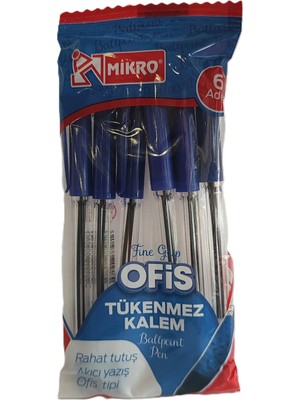 Ada Çanta Kırtasiye 6 Lı Mavi Tükenmez Kalem ( 3 Paket ) BG57856654