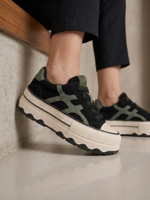 Guja 26K366 Kadın Hakiki Deri Bağcıklı Kalın Taban Sneaker Ayakkabı