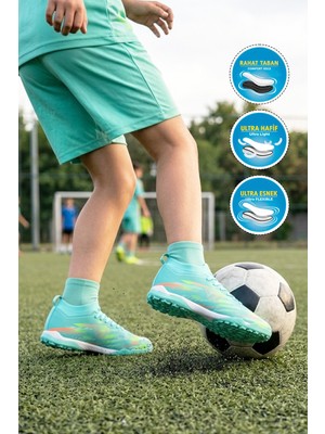 Walkway Mint Çoraplı Bağcıklı Unisex Futbol Ayakkabısı Halı Saha Strike G