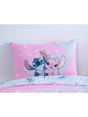 Taç Zorluteks Out Lilo&stitch Desenli % 100 Pamuk Kumaş 1 Adet Yastık Kılıfı 50X70 cm Çif Taraflı Baskı