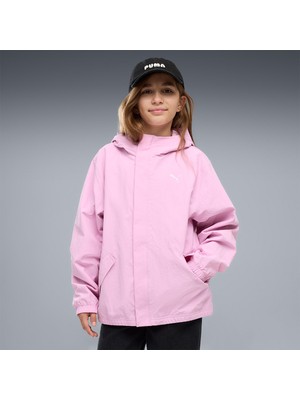 Puma Fleece Lined Çocuk Pembe Kapüşonlu Mont
