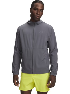 Under Armour Velociti Erkek Gri Kapüşonlu Ceket