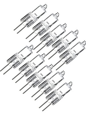 Kazan Hobi G4 20W 12V Halojen Ampul, Sıcak Beyaz 2700K, Kısılabilir Şeffaf Kapsül, 10'lu Paket