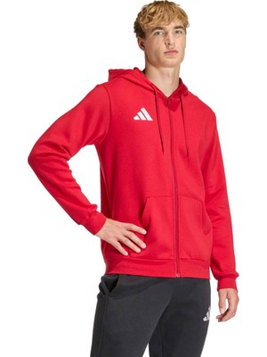 Adidas Entrada 26 Erkek Kırmızı Kapüşonlu Ceket