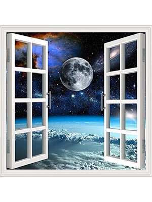 Kazan Hobi Yapışkanlı Sticker Pencere Poster Duvar Kağıdı Uzay