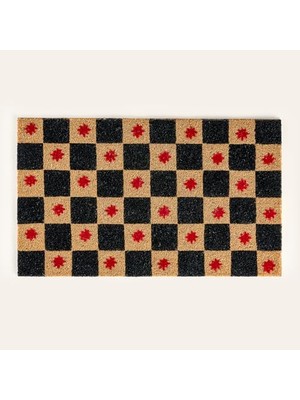 Kazan Hobi Siyah Coir Kapı Önü Paspası 45X75 cm