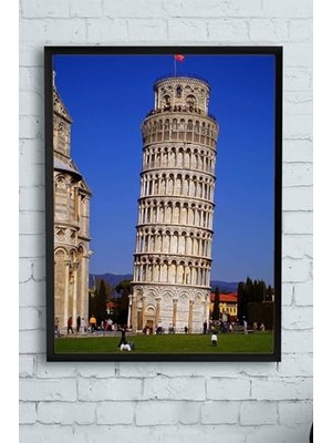 Kazan Hobi PSTER13013 Pisa Kulesi Manzara Çerçeveli Tablo 2 40X50 cm