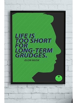 Kazan Hobi (PSTER11982) Life Is Too Short Girişimcilik Çerçeveli Tablo (50X70 Cm)