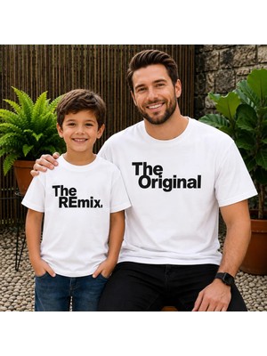 Vodexa Baba Çocuk Oversize Tişört Remix Baskılı (Tekli Satılmaktadır)