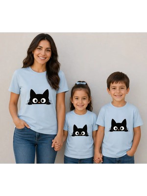 Vodexa Anne Çocuk Kombin Oversize Tişört Twin T-Shirt %100 Pamuk Rahat Kalıp