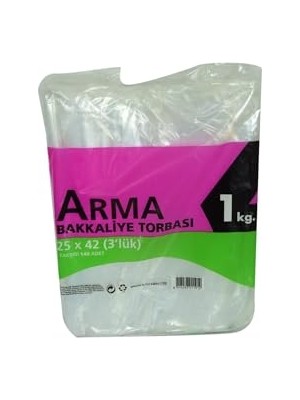 Kazan Hobi Naylon Torba Arma Şeffaf Bakkaliye Kuruyemiş Şeker Torbası 25X42 (3 Lik), Takribi 140 Adet, 1000 G