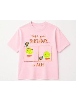 Vodexa Unisex Oversize Tennis Baskılı T-Shirt %100 Pamuk Tenis Temalı Rahat Kalıp Kısa Kollu Tişört