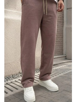 EYDAMOON Erkek Baggy Kesim 3iplik Kışlık Bol Paça Oversize Eşofman Altı