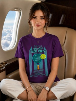 Vodexa Unisex Oversize Tennis Baskılı T-Shirt %100 Pamuk Tenis Temalı Rahat Kalıp Kısa Kollu Tişört