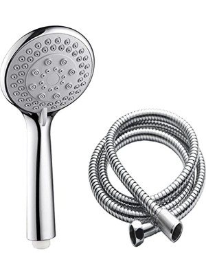 Kazan Hobi New 5 Fonksiyonlu Duş Başlığı + 150 cm Duş Spirali Hortumu/duş Seti Takımı