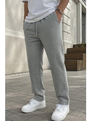 EYDAMOON Erkek Baggy Kesim 3iplik Kışlık Bol Paça Oversize Eşofman Altı