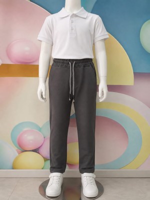 Nazhan Kids Gri Çocuk Okul Pantolonu