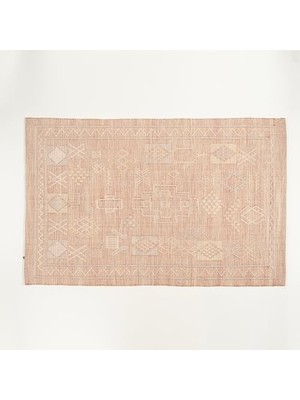 Kazan Hobi Pembe Pamuk Kilim 120X180 cm