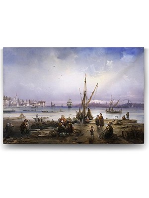 Kazan Hobi Osmanlıda Iskele Kıyısı Tablosu 45X30 cm