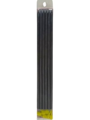 Kazan Hobi Siyah Çubuk Mum 20 cm 6 Adet