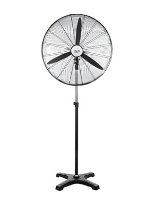 Kazan Hobi HEF-A650 190W, 26 Inç Siyah Alüminyum Sanayi Tipi Ayaklı Vantilatör, 3 Kanatlı