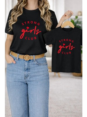 Vodexa Tişört Anne Kız Çocuk Kombin Oversize – Anne & Çocuk Twin Baskılı T-Shirt