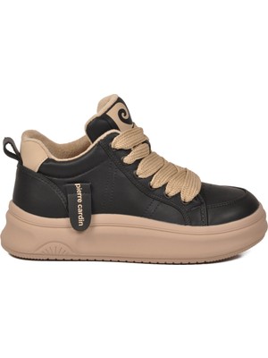 Pierre Cardin Siyah Bağcıklı Kalın Tabanlı Içi Polarlı Soğuğa Dirençli Kadın Sneaker Bot 11517