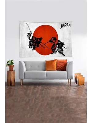 Kazan Hobi Bej Samuray Desenli Leke Tutmaz Kadife Kumaş Duvar Örtüsü Duvar Halısı Tapestry YWLL465,70 x 100