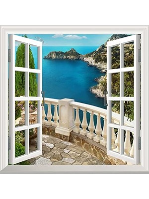 Kazan Hobi Yapışkanlı Sticker Pencere Poster Duvar Kağıdı Balkon Deniz