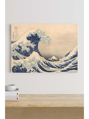 Kazan Hobi (PSTER18849) The Great Wave, Katsushika Hokusai Sanatsal Kanvas Tablo 50 x 70