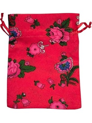 Kazan Hobi 10 x 13 cm (10 Adet) Kese, Çerez, Kuruyemiş, Lokum, Çikolata, Kahve, Kına, Hediye, Altın, Sünnet, Nişan, Düğün Kesesi Ipli Kırmızı