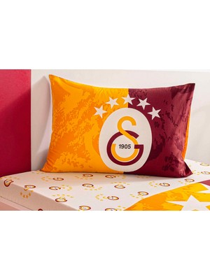 Taç Zorluteks Out Galatasaray Logolu Tek Kişilik Pamuk Lastikli Çarşaf Seti 2 Parça (120X200 cm Çarşaf Serisi