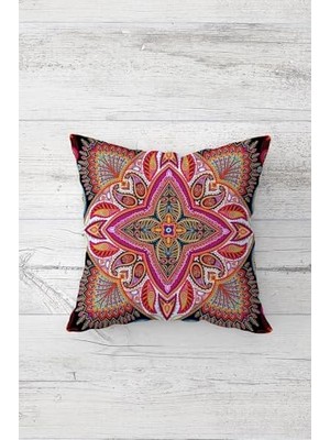Kazan Hobi Ottoman Desenli Çift Tarafı Baskılı Gizli Fermuarlı Yastık Kılıfı Kırlent Koltuk Yastık Kılıfı, Karışık Renkli 45 x 45,24691223245451