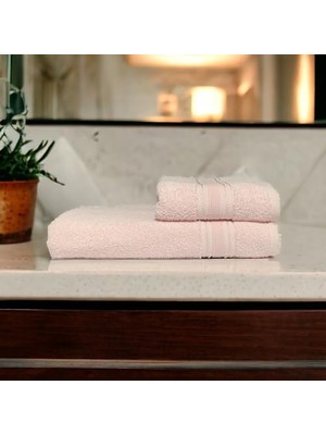 Kazan Hobi %100 Cotton Havlu Takımı, Vücut Havlusu 90X140 Cm, Baş Havlusu 50X80 Cm, Ekstra Yumuşaklık Pembe