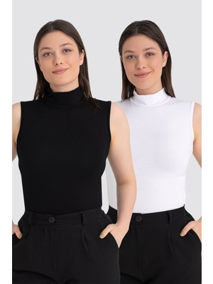 Arma Yıldız Kadın Balıkçı Yaka 2'li Kolsuz Body