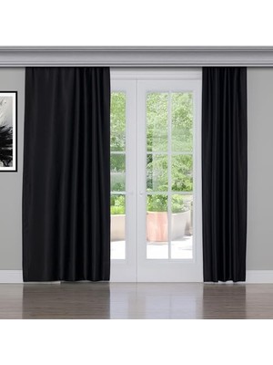 Kazan Hobi Desenli Blackout Siyah Karartma Özellikli Fon Perde 275 x 260