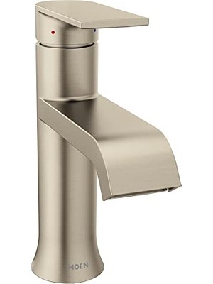 Kazan Hobi Genta Lx Fırçalanmış Nikel Tek Saplı Tek Delikli Modern Banyo Lavabo Bataryası, Opsiyonel Döşeme Levhası Ile, 6702BN