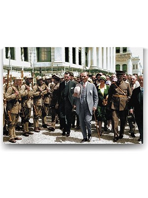 Kazan Hobi Atatürk Temalı Duvar Dekoru, 75X50 cm Tablo
