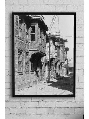 Kazan Hobi Eski Istanbul Nostaljik Çerçeveli Tablo PSTER10883 (40X50 Cm)