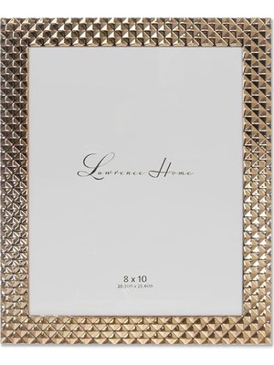 Kazan Hobi Altın Rengi Elmas Desenli Metal Resim Çerçevesi, 8X10