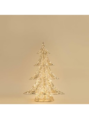 Kazan Hobi LED Işıklı Ağaç Dekoru, 98 Cm, Altın