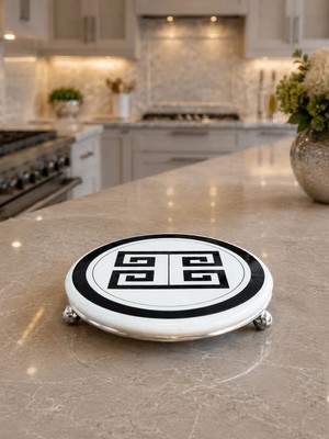 Feray Home Nihale - Versa Desen Siyah Gümüş