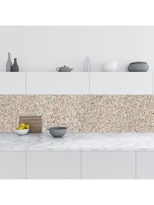 Kazan Hobi Mutfak Tezgah Arası, Folyosu Granite Marble, Folyo Fayans Kaplama, Design 60X200 cm